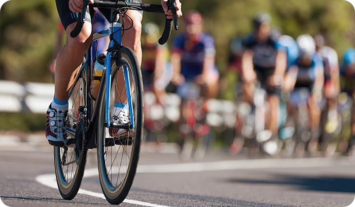 Rennradfahrer Rennradtraining