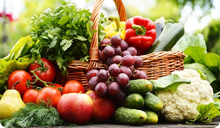 Tüte mit Gemüse Vitamine und Mineralstoffe in Gemüse